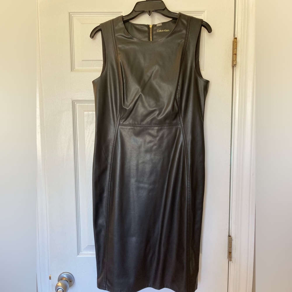Calvin Klein.  Black. Size 12. Pleather